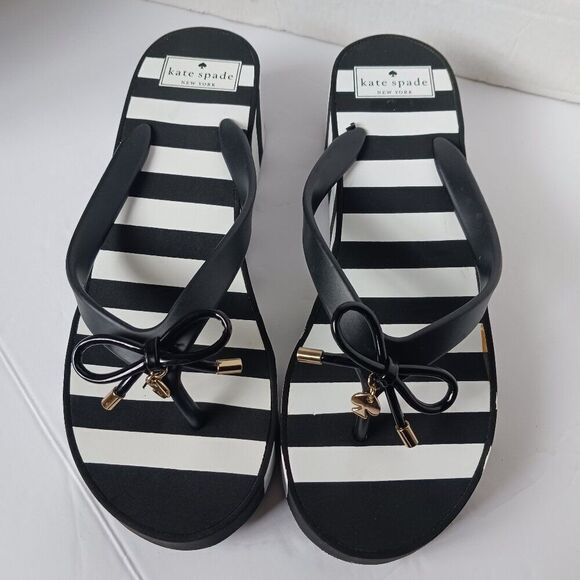 Kate Spade Stripes Women's Sandal size 9M - Picture 1 of 7